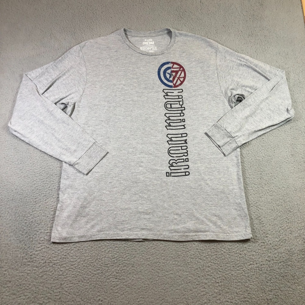 marvel captain america civic war T Shirt Mens 3XL gray comic